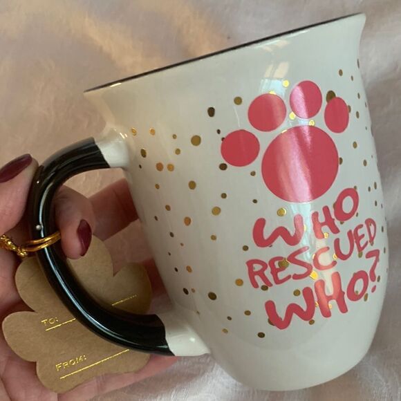 Coffee Mug Heavy Gold Flake Dog Rescue - Picture 2 of 7